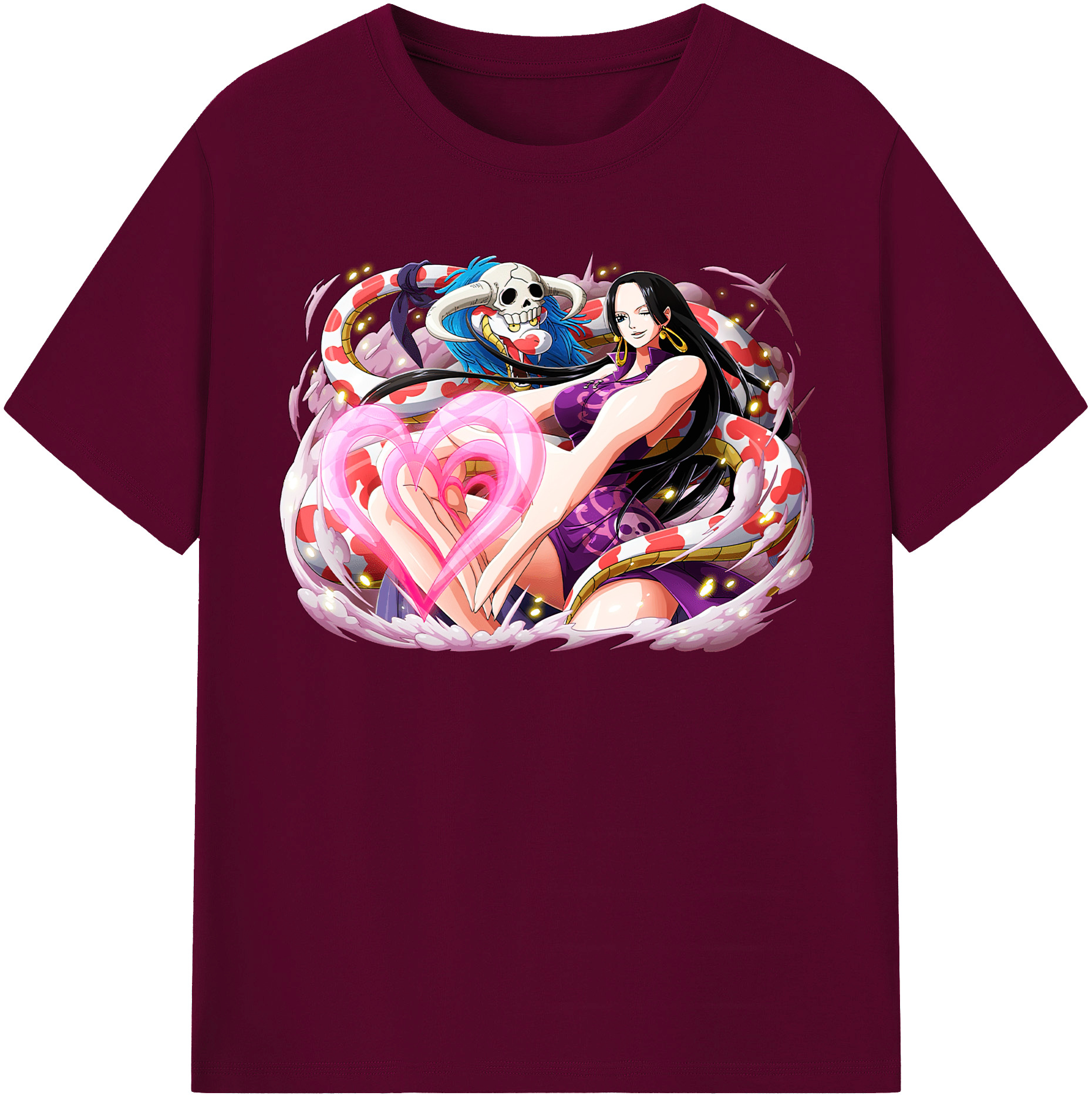 ワンピース ボア・ハンコック ONE PIECE Boa·Hancock レディースカジュアルプリントTシャツ（綿100％）